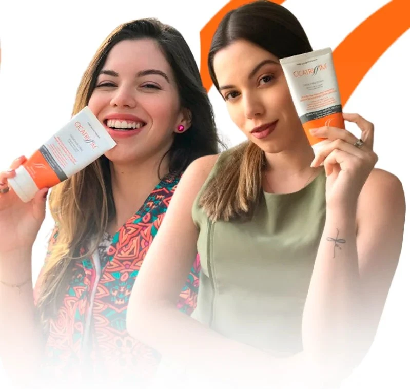 Mulheres com creme Cicatrissim